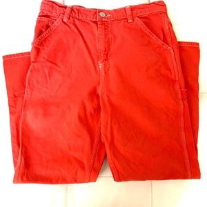 orange painter/cargo/boyfriend pants